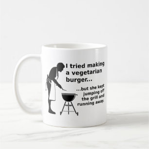 Vegetarian Burger Funny Meat Mug Humour