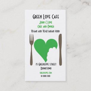 Vegetarian Cafe business card