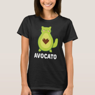 Vegetarian Cat Avocado Avocat Avogato Avocato Cat T-Shirt