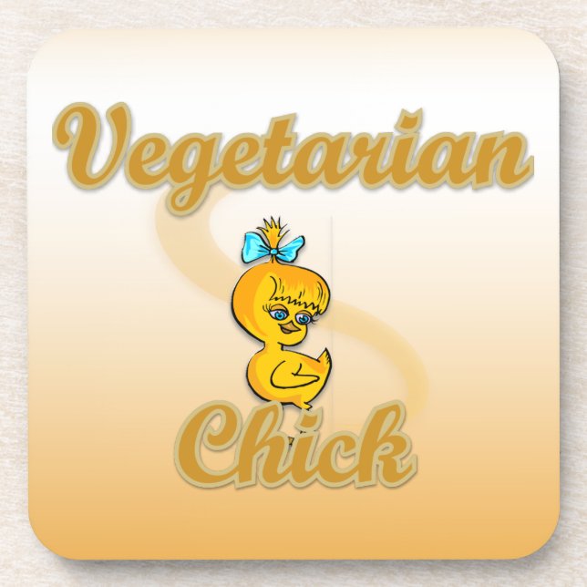 Vegetarian Chick Coaster (Front)