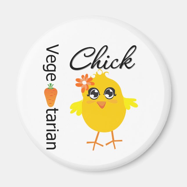 Vegetarian Chick Magnet (Front)
