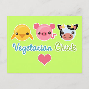 Vegetarian Chick Postcard