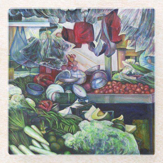 Vegetarian Clubs Meets Here on Tuesday's Afternoon Glass Coaster (Front)