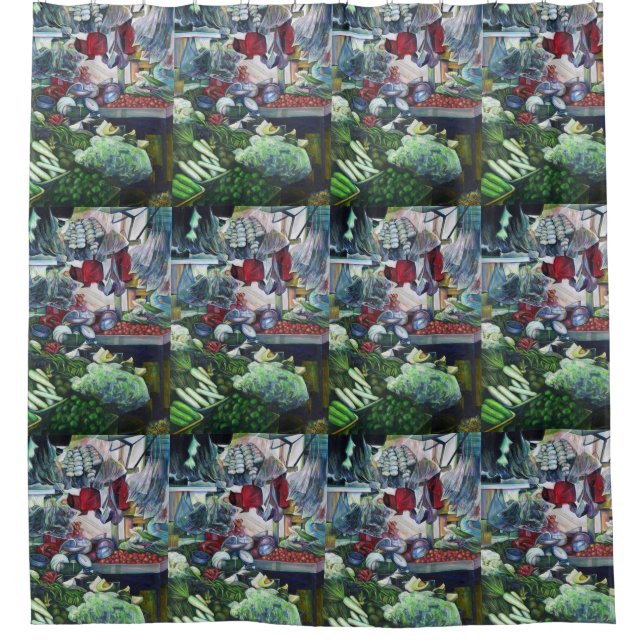 Vegetarian Clubs Meets Here on Tuesday's Afternoon Shower Curtain (Front)