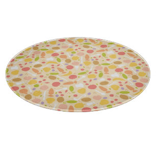 Vegetarian cooking pattern background cutting board