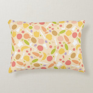 Vegetarian cooking pattern background decorative cushion