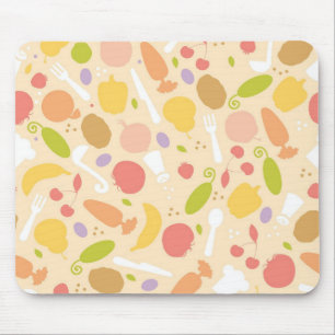 Vegetarian cooking pattern background mouse pad