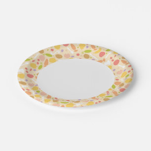 Vegetarian cooking pattern background paper plate