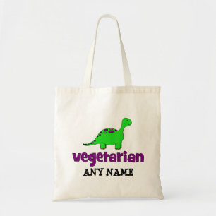 Vegetarian - Dinosaur Design Tote Bag