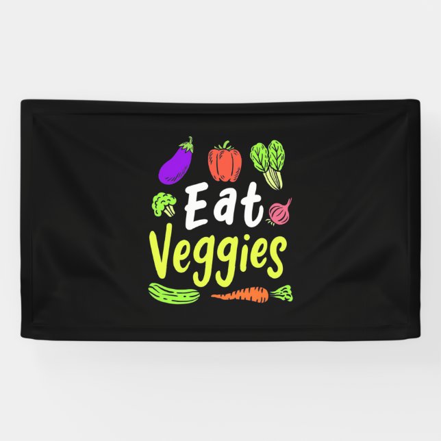 Vegetarian Eat Veggies Banner (Horizontal)