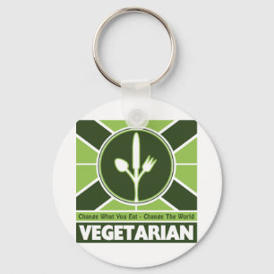 Vegetarian Flag Key Ring
