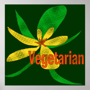 Vegetarian Flower Poster