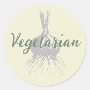 Vegetarian Food Sticker Label