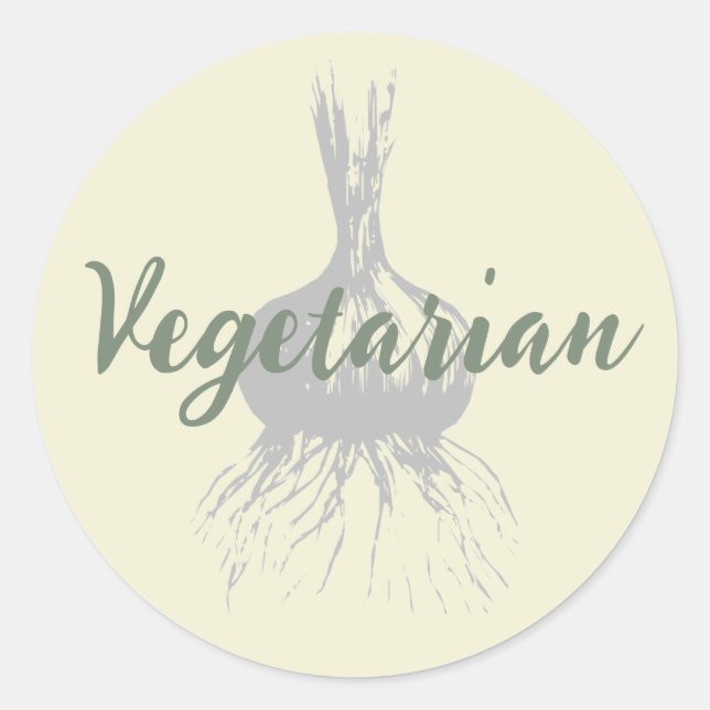 Vegetarian Food Sticker Label (Front)