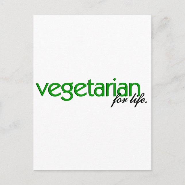 Vegetarian for Life Postcard (Front)