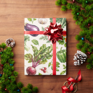 Vegetarian Garden Produce Wrapping Paper
