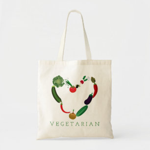 Vegetarian Heart Tote Bag