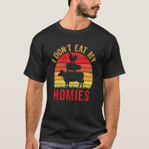 Vegetarian I Don't Eat My Homies  Vegan Retro T-Shirt
