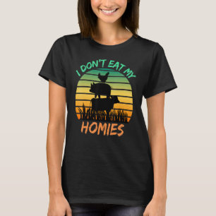 Vegetarian I Don't Eat My Homies Vegan Retro T-Shirt