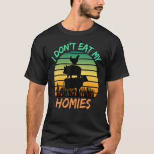 Vegetarian I Don't Eat My Homies Vegan Retro T-Shirt