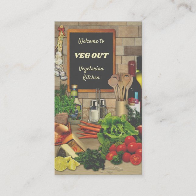 Vegetarian Kitchen Business Card (Front)
