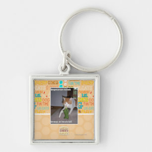 Vegetarian Kitteh Key Ring