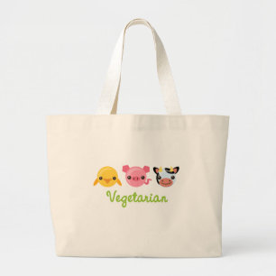 Vegetarian Large Tote Bag