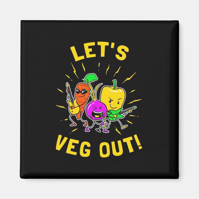 Vegetarian Let Vegan Out Magnet (Front)