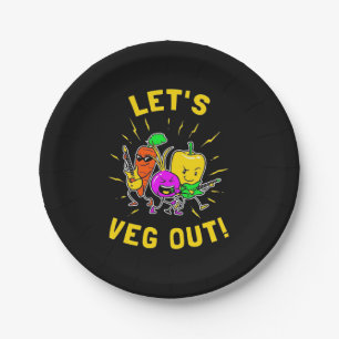 Vegetarian Let Vegan Out Paper Plate