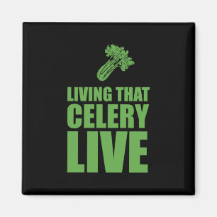 Vegetarian Living That Celery Live Magnet
