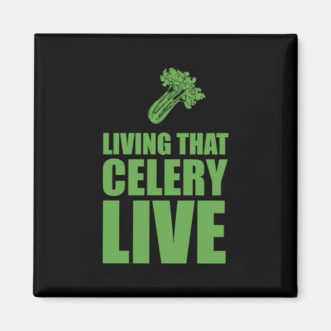 Vegetarian Living That Celery Live Magnet (Front)