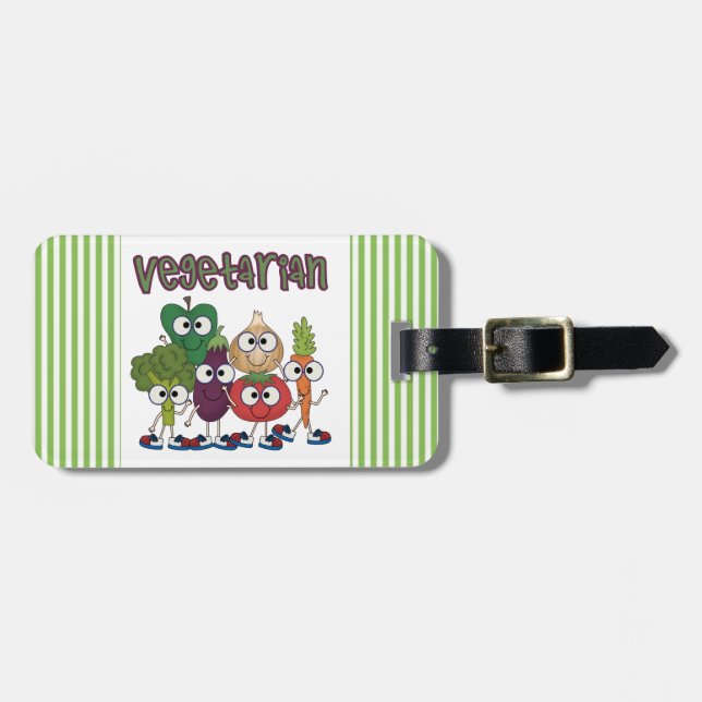 Vegetarian Luggage Tag (Front Horizontal)