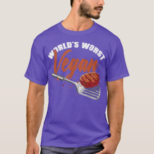 Vegetarian Meat Vegan BBQ Grilled Master  T-Shirt