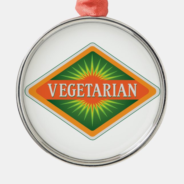 Vegetarian Metal Tree Decoration (Front)