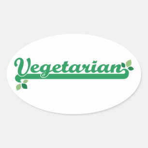 Vegetarian Oval Sticker