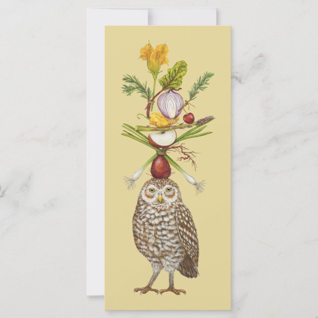 Vegetarian Owl flat card (Front)