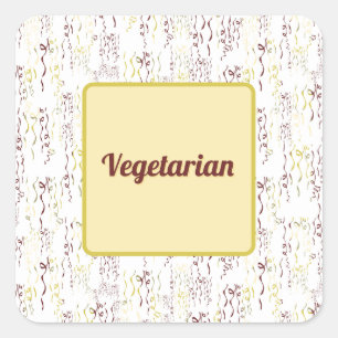 Vegetarian Party Food Selection For Celebration Square Sticker