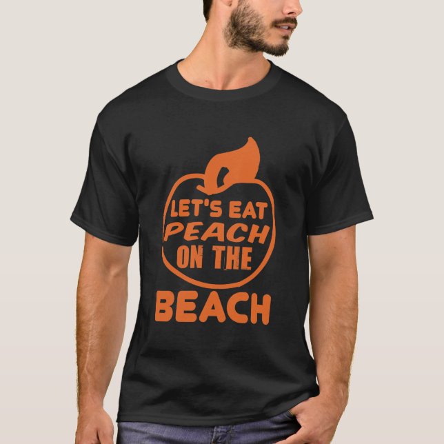 vegetarian peach saying shirt (Front)