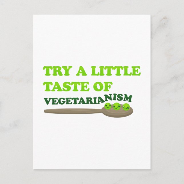 Vegetarian Peas Postcard (Front)