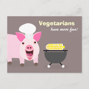 Vegetarian Pig Postcard