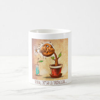 vegetarian plant funny cartoon coffee mug