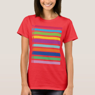 Vegetarian Retro Stripe T-Shirt
