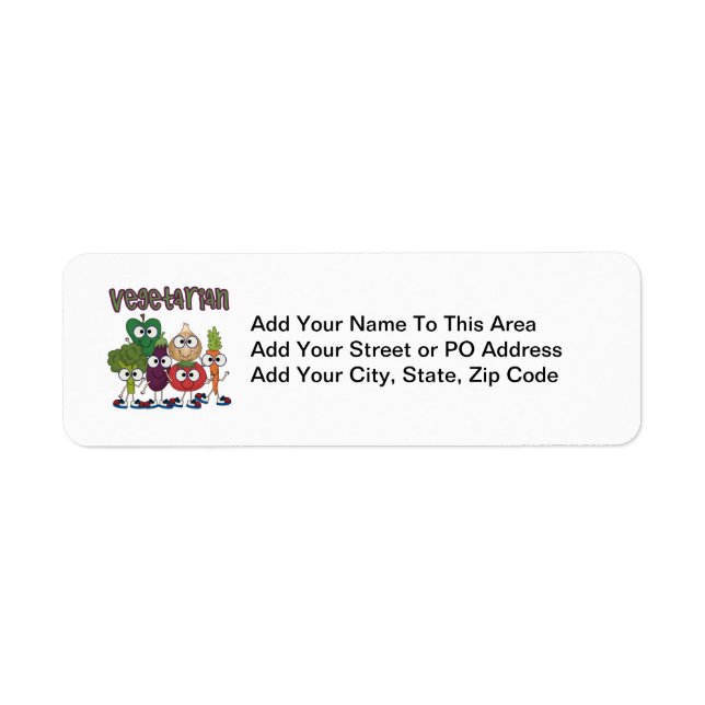 Vegetarian Return Address Label (Front)
