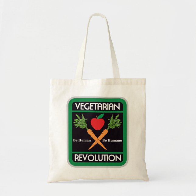 Vegetarian Revolution Tote Bag (Front)