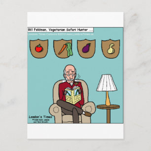 Vegetarian Safari Hunter Funny Mugs Tees & Gifts Postcard