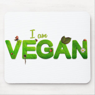 Vegetarian Vegan Love Save Animals Veg Eat Laptop Mouse Pad