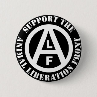 Vegetarian Vegan Support Animal Liberation Front 6 Cm Round Badge