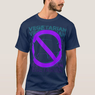 Vegetarian Vegan Veganism Retro  T-Shirt