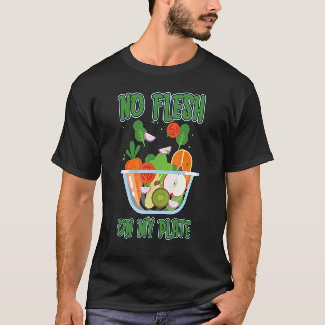 Vegetarian vegan vegetable veggie food restaurant T-Shirt (Front)