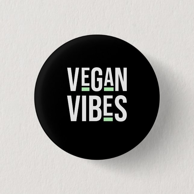 Vegetarian Vegan Vibes 3 Cm Round Badge (Front)